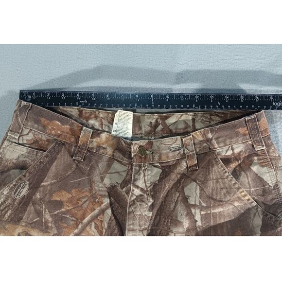 Vintage 90s Carhartt RealTree B191 CMO Size 34 Carpenter Shorts Camo Hunting Y2K - Picture 3 of 8